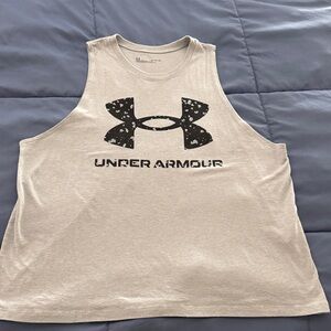Under Armour Light Gray Sleeveless Top